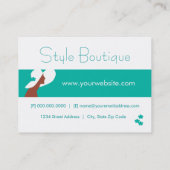 Profile Card Green Decoの女性 名刺 (裏面)