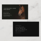 Profile of Horse Personalized Equine Horse 名刺 (正面/裏面)
