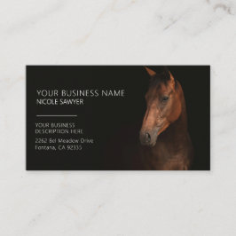 Profile of Horse Personalized Equine Horse 名刺