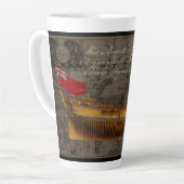 Profile Painting of Ship Jersey カフェラテマグ (左アングル)