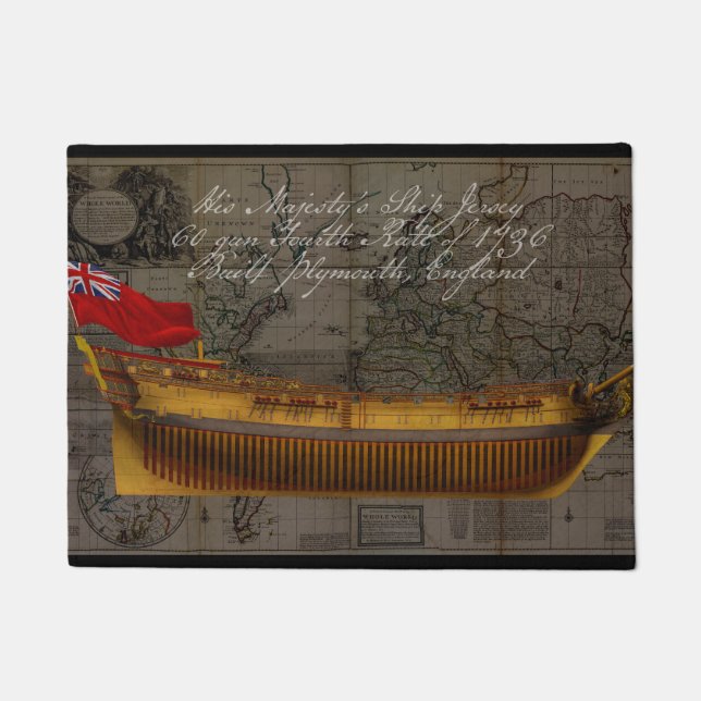 Profile Painting of Ship Jersey ドアマット (正面)