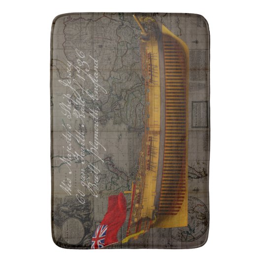 Profile Painting of Ship Jersey バスマット (正面縦)