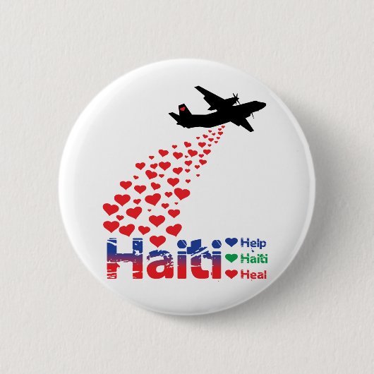 Profit to - Haiti Air Drop - Round Button 缶バッジ (正面)