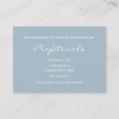 Profiteroleの茶サロンの名刺 名刺 (裏面)