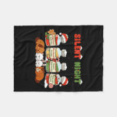 Profol Silent Night Funny Vet Tech Christmas  フリースブランケット (正面(横))