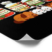 Profol Silent Night Funny Vet Tech Christmas  ポスター (角)