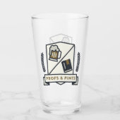 Profsおよびガラス頂上パイントのパイントの タンブラーグラス (正面)