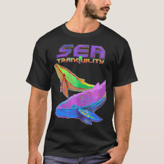 Progロック音楽宇宙クジラレトログラフィック大人 Tシャツ