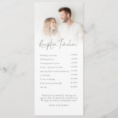 Program and Menu 2 Photo Overlay Wedding メニュー (正面)