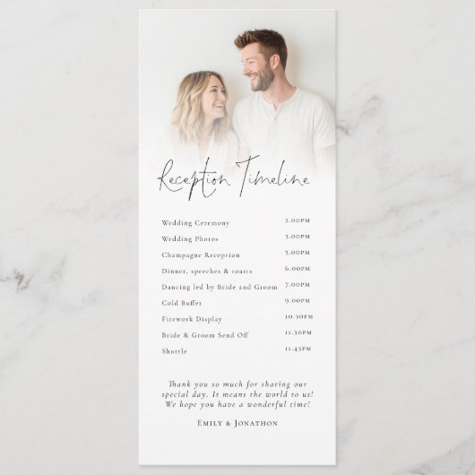 Program and Menu 2 Photo Overlay Wedding メニュー (正面)