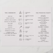 Program Minimalist Timeline for a Modern Wedding. チラシ (裏面)