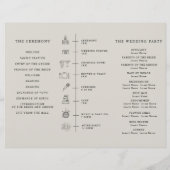 Program Minimalist Timeline for a Modern Wedding. チラシ (裏面)