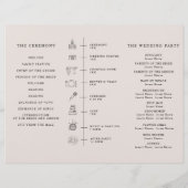Program Minimalist Timeline for a Modern Wedding. チラシ (裏面)