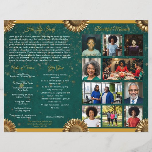 Programa Celebración de la Vida de Oro y Verde (裏面)