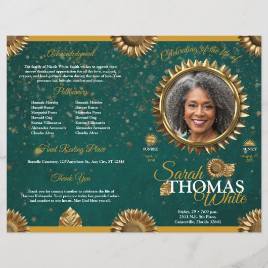 Programa Celebración de la Vida de Oro y Verde (正面)