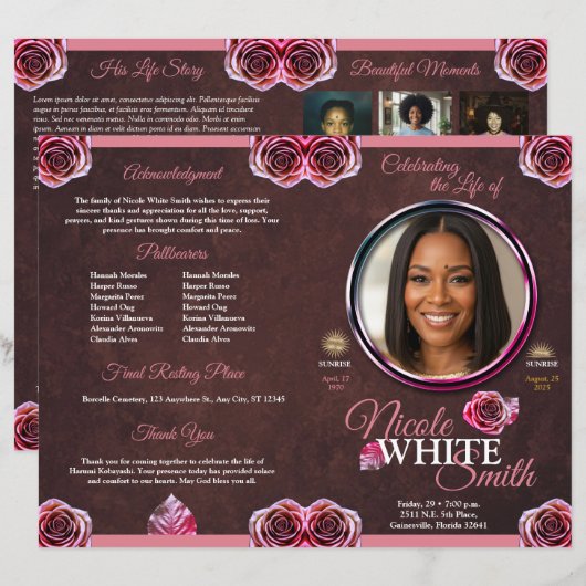 Programa Celebración de la Vida Rose Gold / Cafe (正面/裏面)