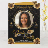 Programa Funerario Premiun 4 paginas Oro y Negro カード (黄色い花)