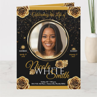 Programa Funerario Premiun 4 paginas Oro y Negro カード