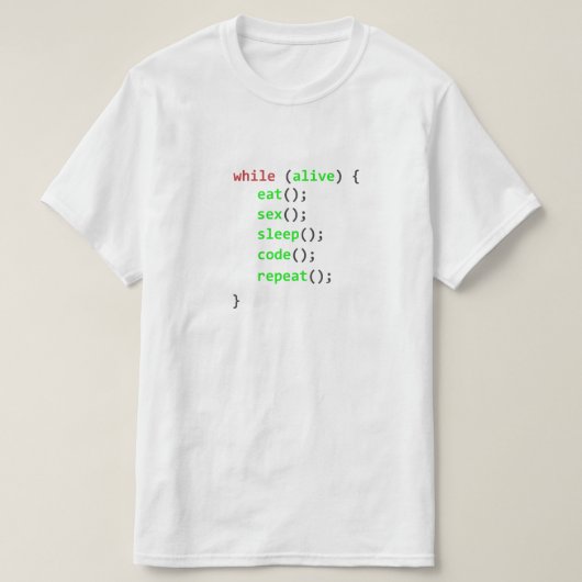 Programa while tシャツ (デザイン正面)