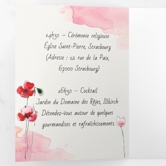 Programme "Coquelicots" 三つ折りプログラム (内部最初)