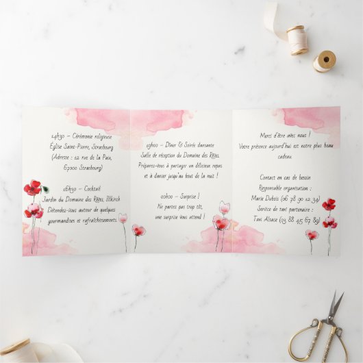 Programme "Coquelicots" 三つ折りプログラム (内部)