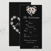 Programme de mariage en noir et blanc シーズンカード (正面/裏面)