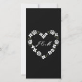 Programme de mariage en noir et blanc シーズンカード (裏面)