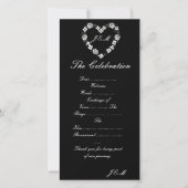 Programme de mariage en noir et blanc シーズンカード (正面)