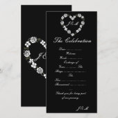 Programme de mariage en noir et blanc シーズンカード (正面/裏面)