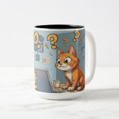 Programmer Cat Humour Code, Cats, Coffee – Repeat ツートーンマグカップ (正面右)
