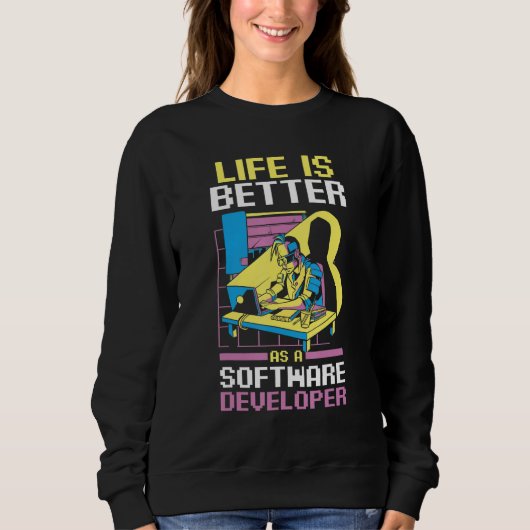 Programmer Coding As A Software Developer スウェットシャツ (正面)