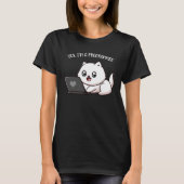 Programmer Cute Cat Computer Administrator Compute Tシャツ (正面)