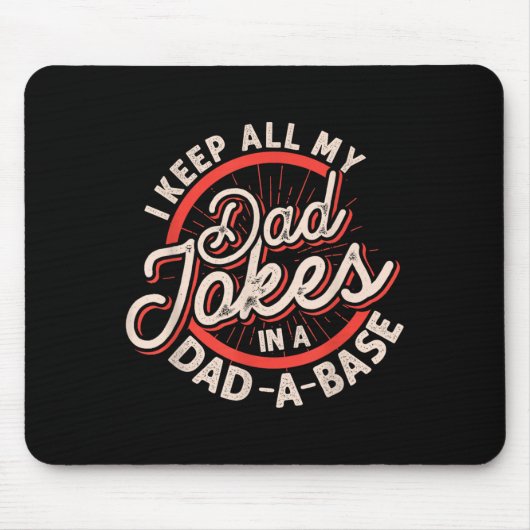 Programmer Dad Nerdy Father Database Geeky Dad Jok マウスパッド (正面)