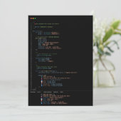 Programmer Developer Black Wedding Invitation 招待状 (スタンド正面)