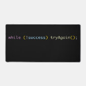 Programmer Developer Coding Humor Try Again Loop デスクマット (正面)