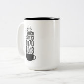 Programmer Humor – Coffee Into Code ツートーンマグカップ (正面左)