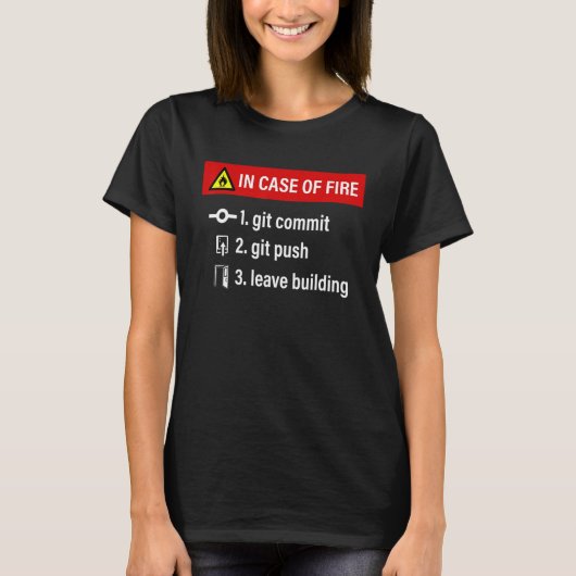 Programmer Joke Web Software Developer Git Commit  Tシャツ (正面)