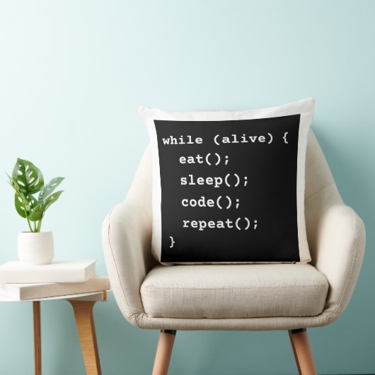 Programmer Life Cycle Loop (while loop) クッション (椅子)