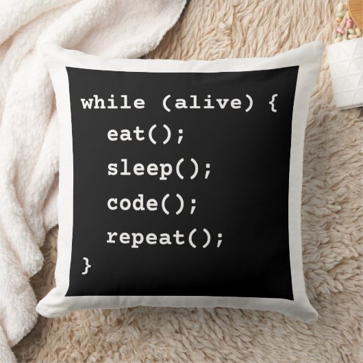 Programmer Life Cycle Loop (while loop) クッション (ブランケット)
