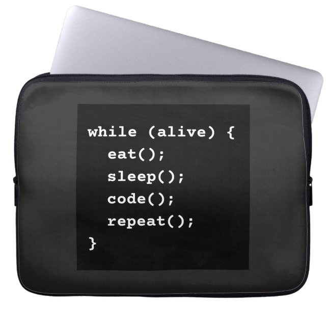 Programmer Life Cycle Loop (while loop) ラップトップスリーブ (正面)