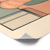 Programmer Tabby Cat Ukiyo-e Art Geeky Computer ポスター (角)