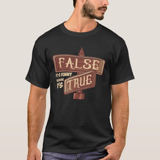 Programming Coder True False Tシャツ (正面)