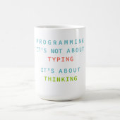 Programming Is Thinking, Not Typing – Developer コーヒーマグカップ (中央)