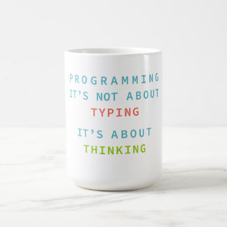 Programming Is Thinking, Not Typing – Developer コーヒーマグカップ