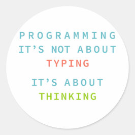 Programming Is Thinking, Not Typing – Developer ラウンドシール