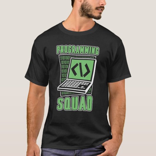 Programming Squad Engineer Full Stack Software Dev Tシャツ (正面)