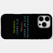 Programming Thinking - Black Background Tech Quote Case-Mate iPhoneケース (裏面 (横))
