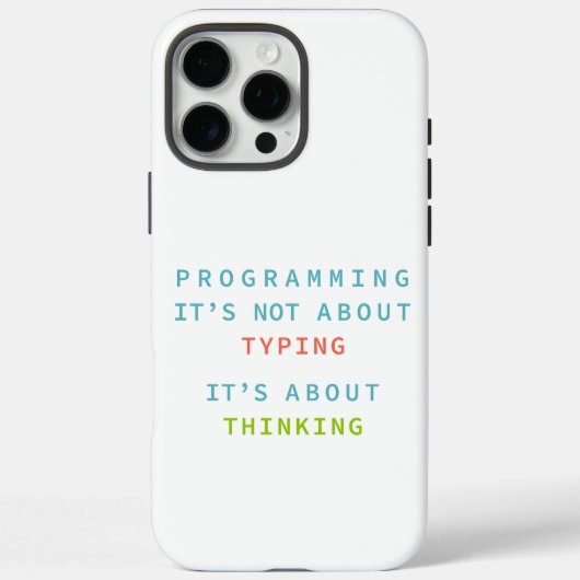 Programming Thinking Logic Code Developer Quote Gi Case-Mate iPhoneケース (裏面)