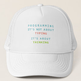 Programming Thinking Quote Hat for Developers キャップ