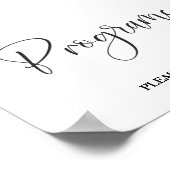 Programs wedding sign Poster ポスター (角)